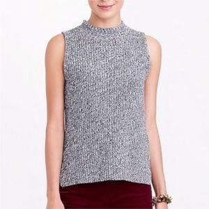 J. Crew grey mock knit rib sleeveless sweater vest